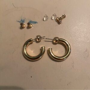 Gold Chunky Hoop Earrings